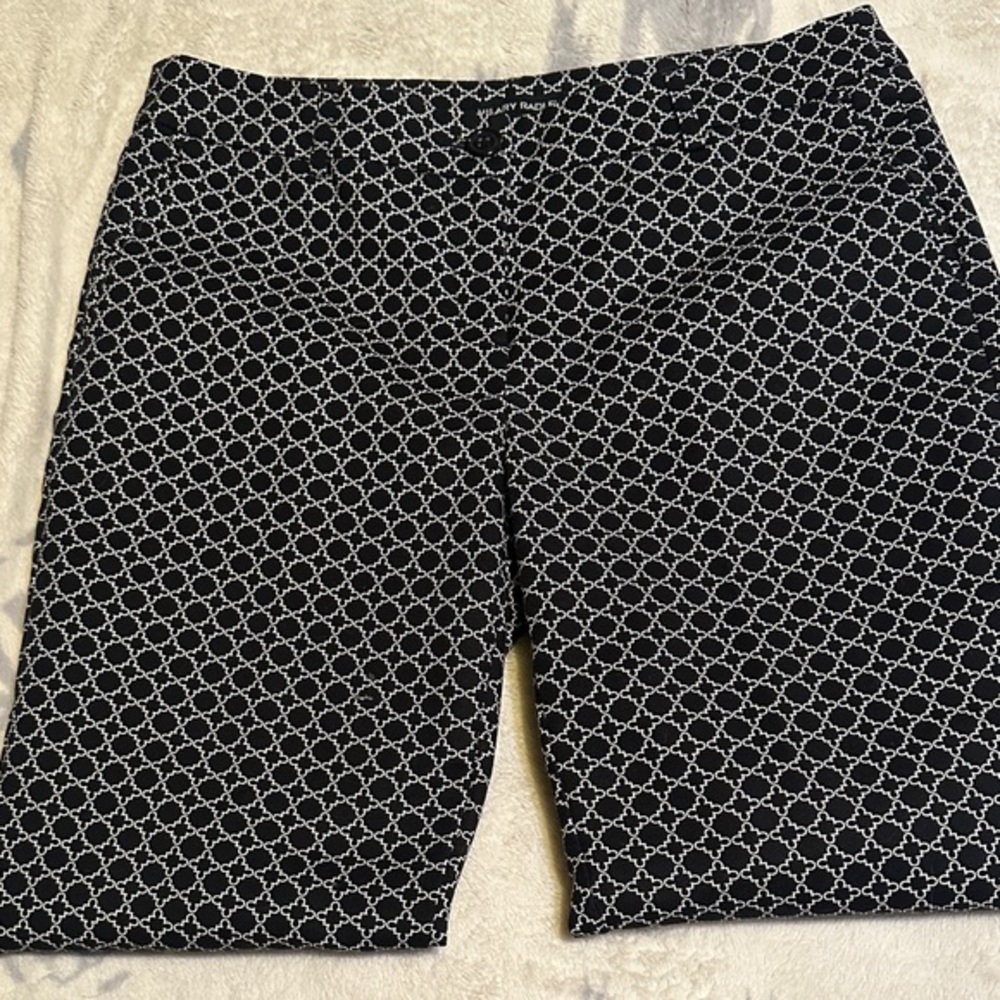 Hilary Radley Black and White Patterned Capris